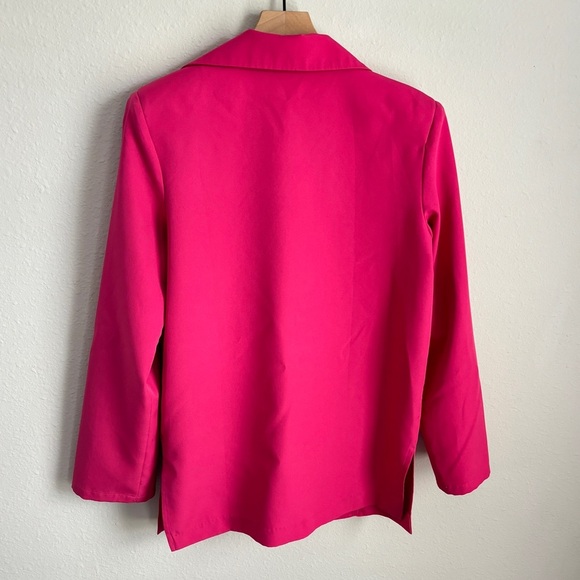Altar'd State Oversized Open Front Hot Pink Blazer Jacket Size Small - Picture 4 of 7